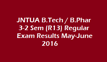 JNTUA B.Tech B.Phar 3-2 Sem (R13) Regular